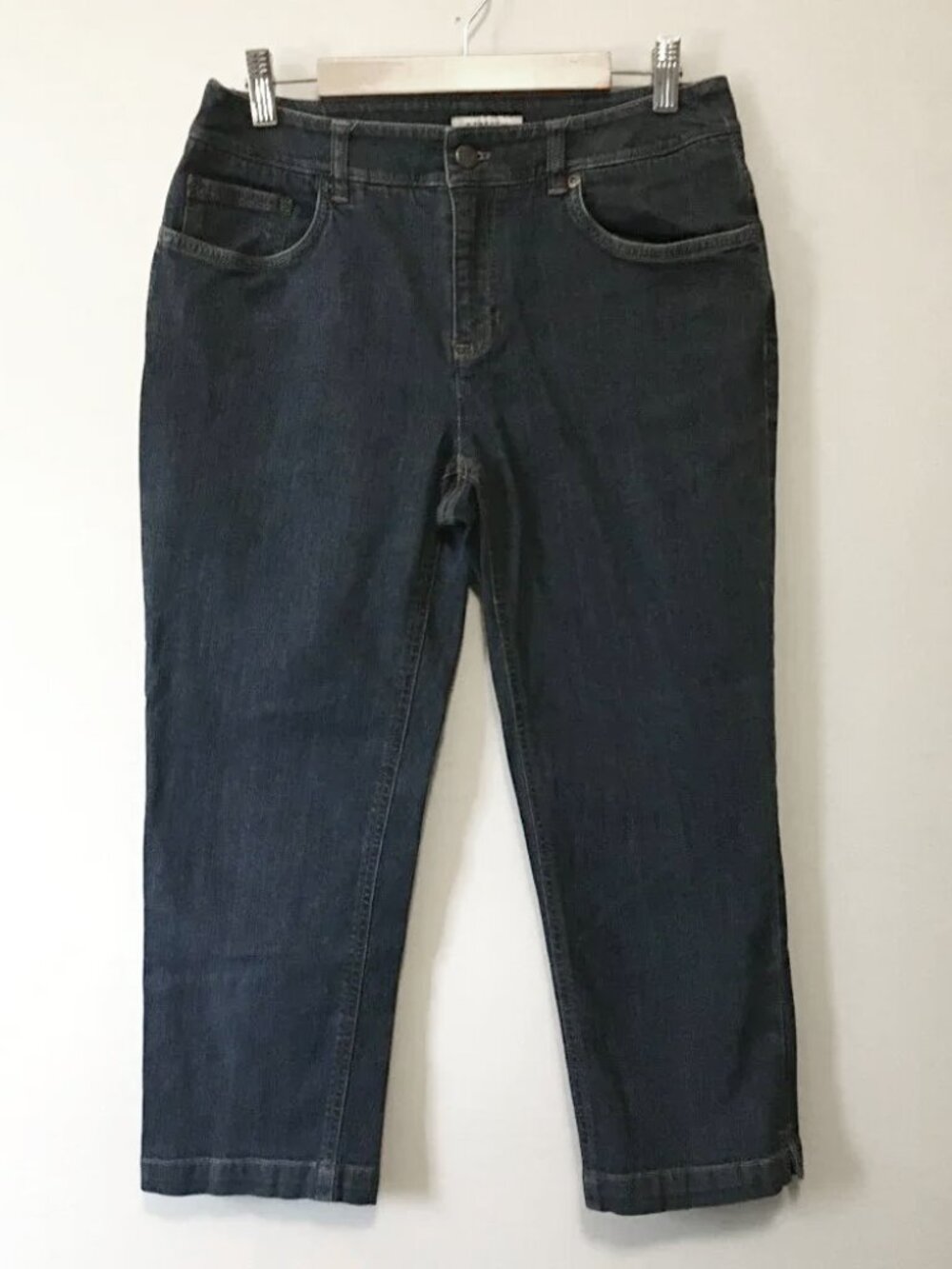 Jones New York Sport 99% Cotton Denim Capris - Dark Navy Stretch - Size 4